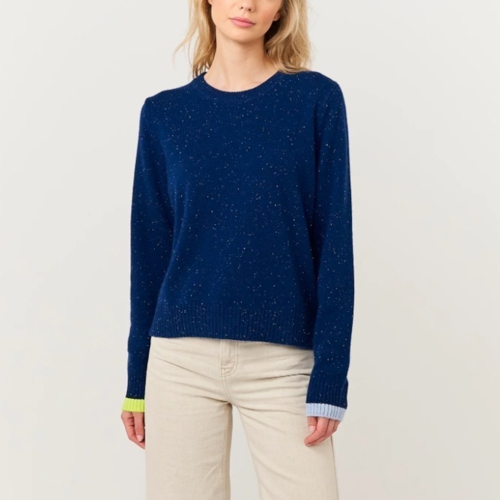 Brodie- Nwt Navy Cashmere Crew Neck Sweater